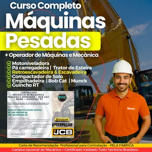 Curso Completo de Operador de Máquinas Pesadas + Mecânico + Hidráulica