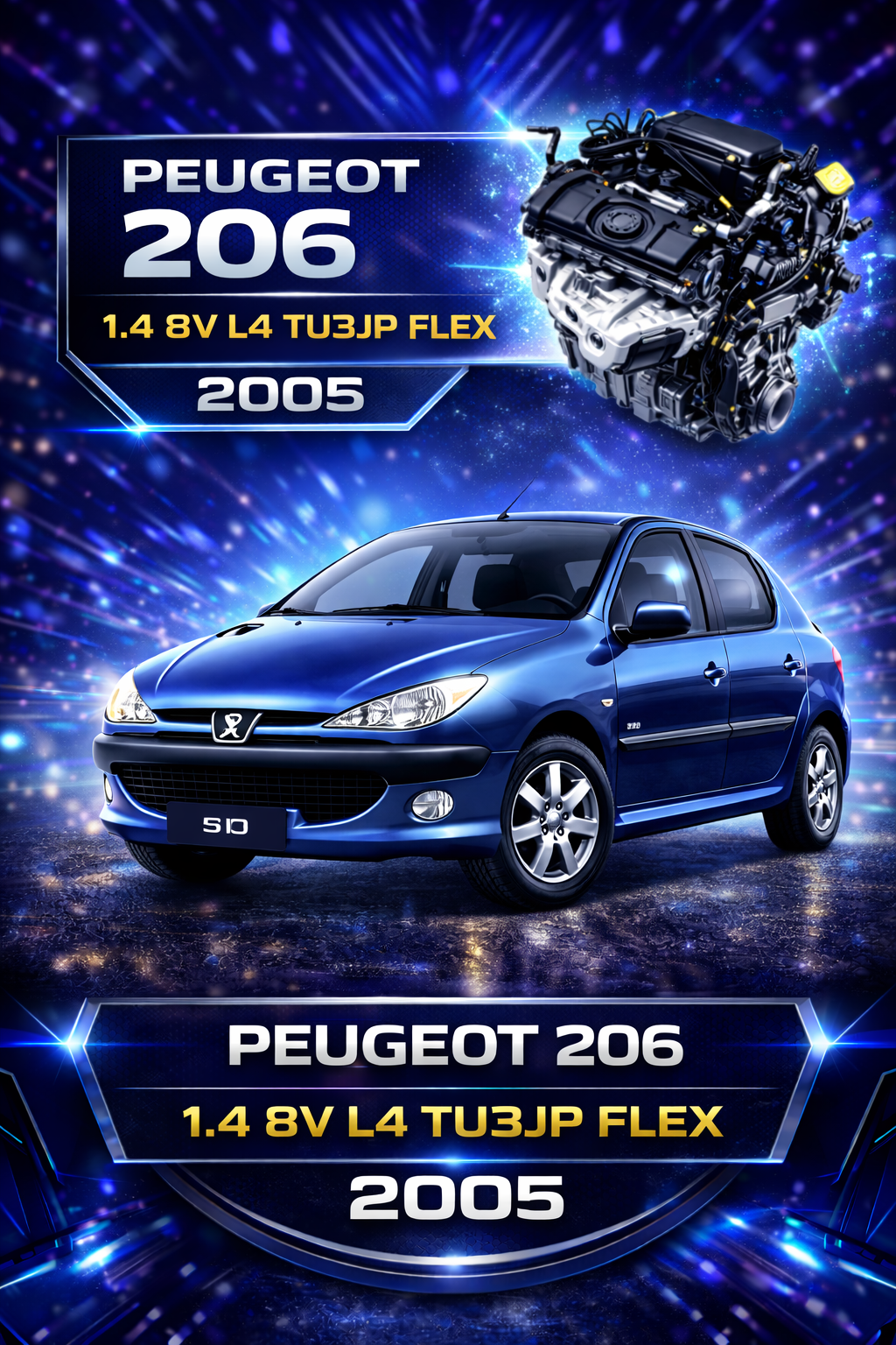 Peugeot 206 1.4 8V L4 TU3JP Flex 2005