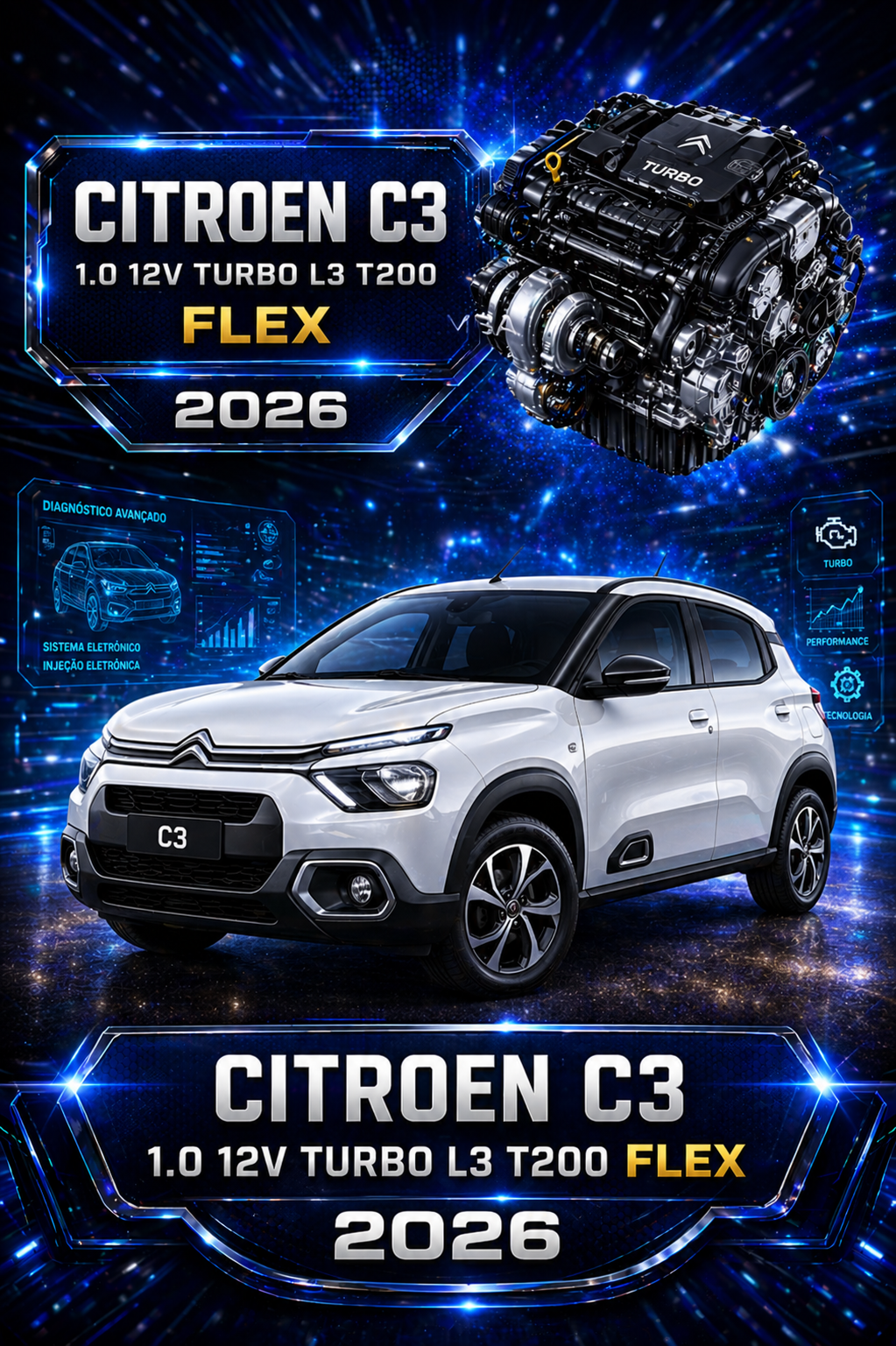 Citroen C3 1.0 12V Turbo L3 T200 Flex 2026