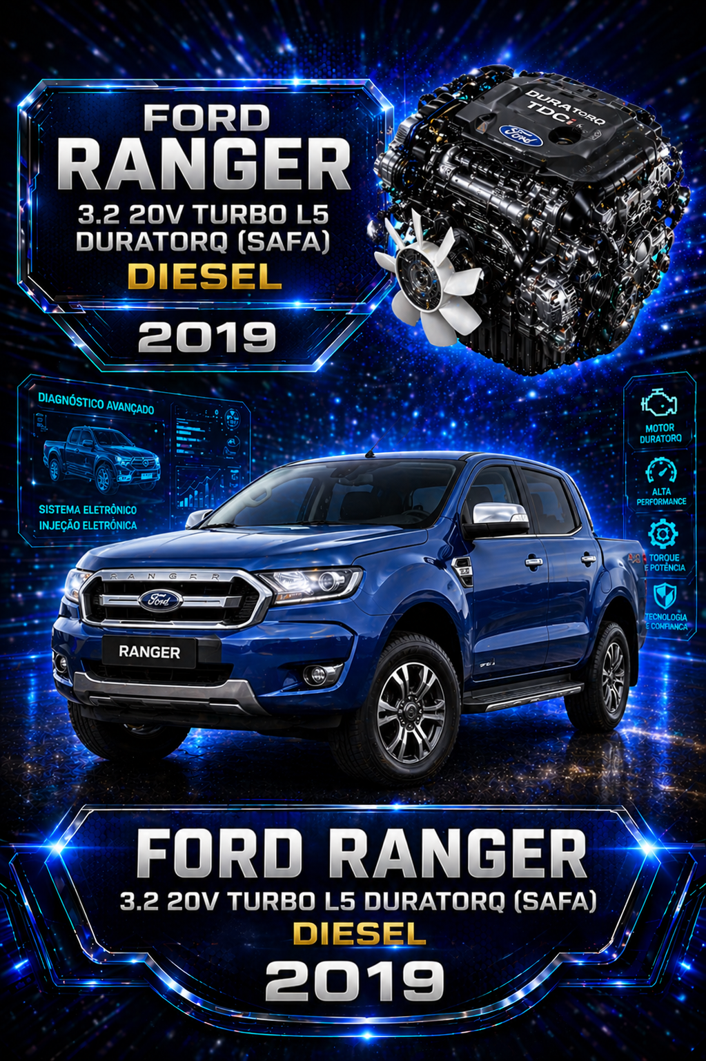Ford Ranger 3.2 20V Turbo L5 Duratorq (SAFA) Diesel 2019