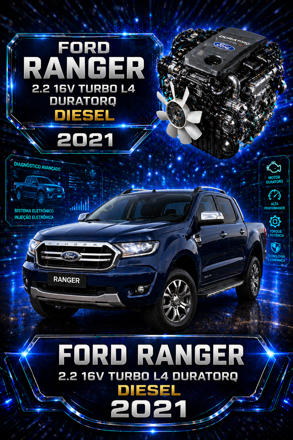 Ford Ranger 2.2 16V Turbo L4 Duratorq Diesel 2021