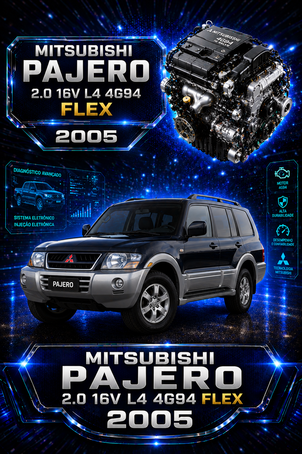 Mitsubishi Pajero 2.0 16V L4 4G94 Flex 2005